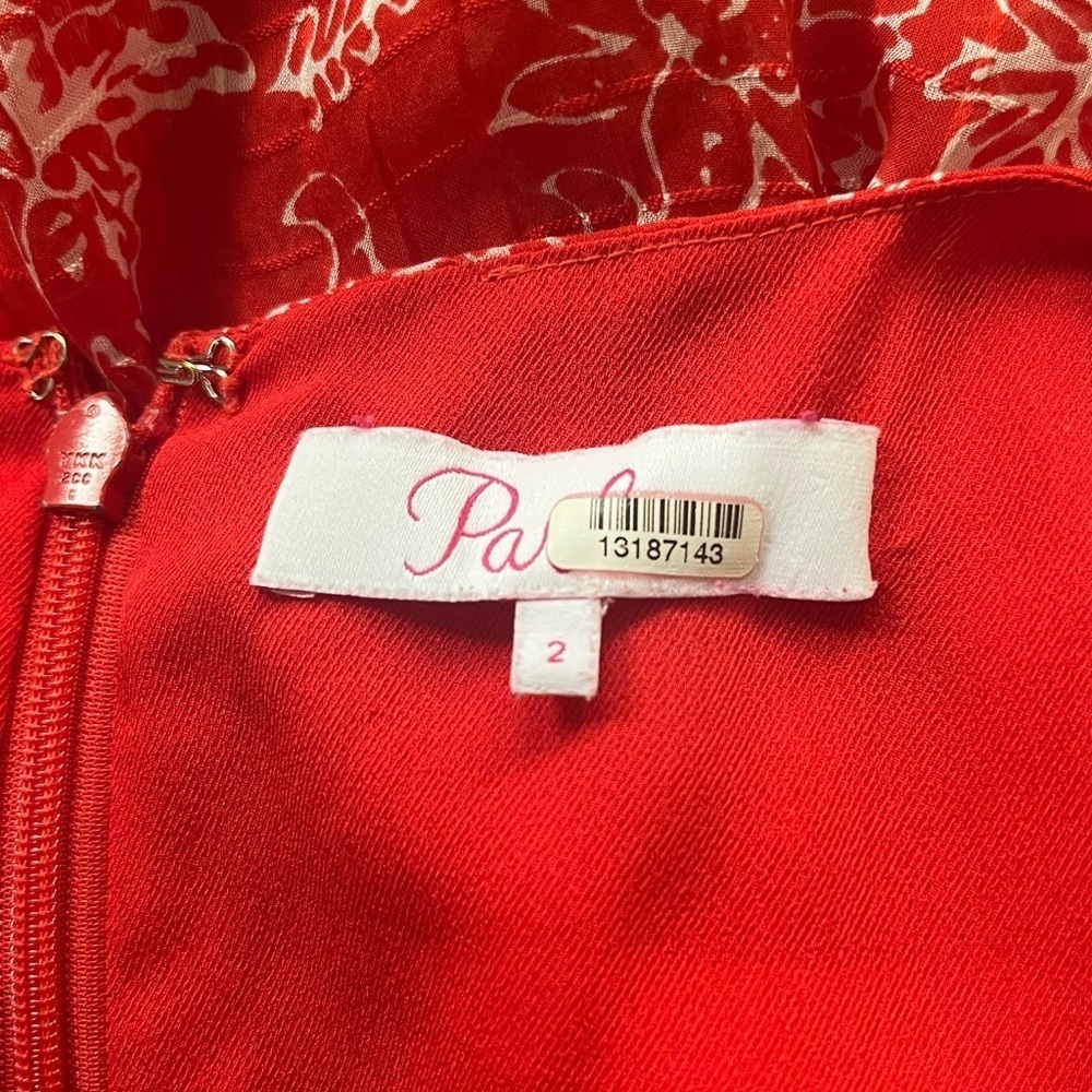 Parker Krislyn Silk Printed Ruched Mini Dress Size 2 - Picture 4 of 9